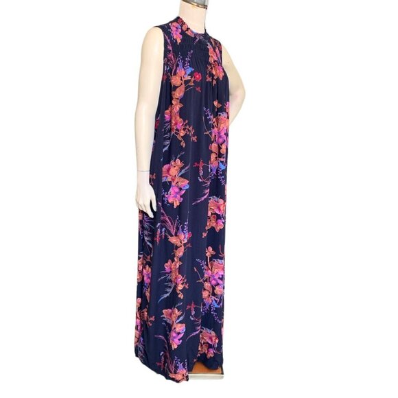 A New Day Smocked Sleeveless Floral Maxi Dress Sz XXL/2XL #106E - Picture 2 of 8